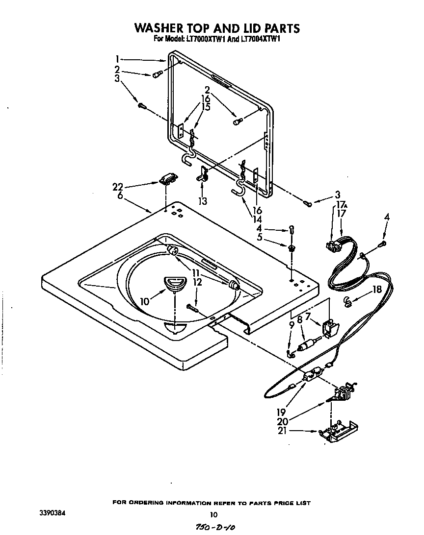 Washer top and lid