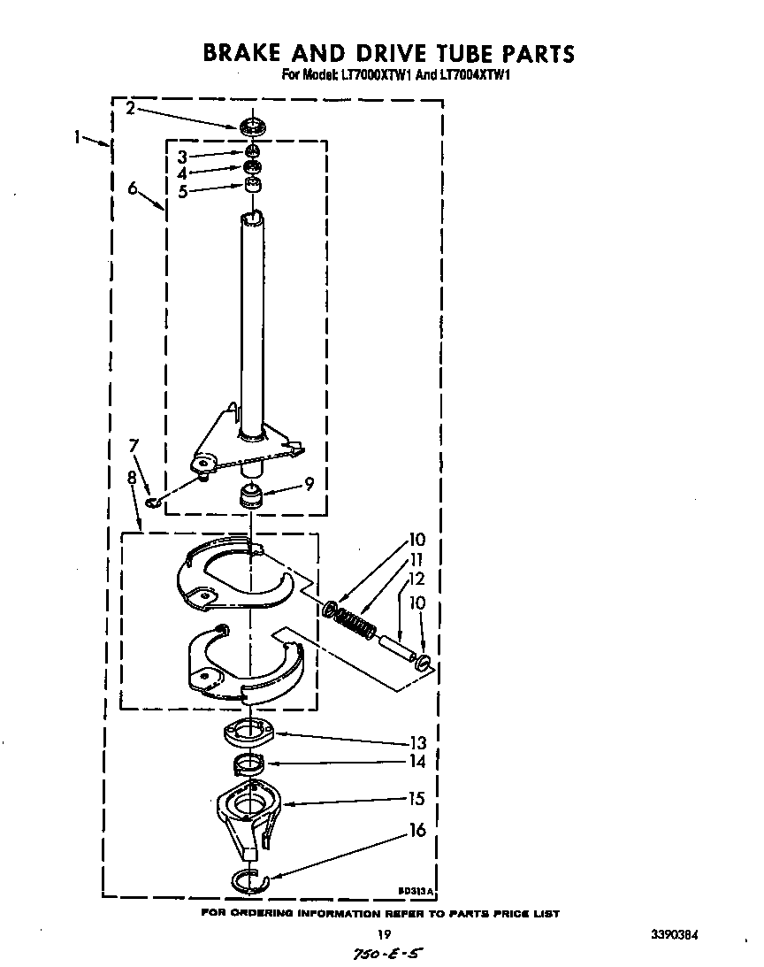 Brake and drive tube