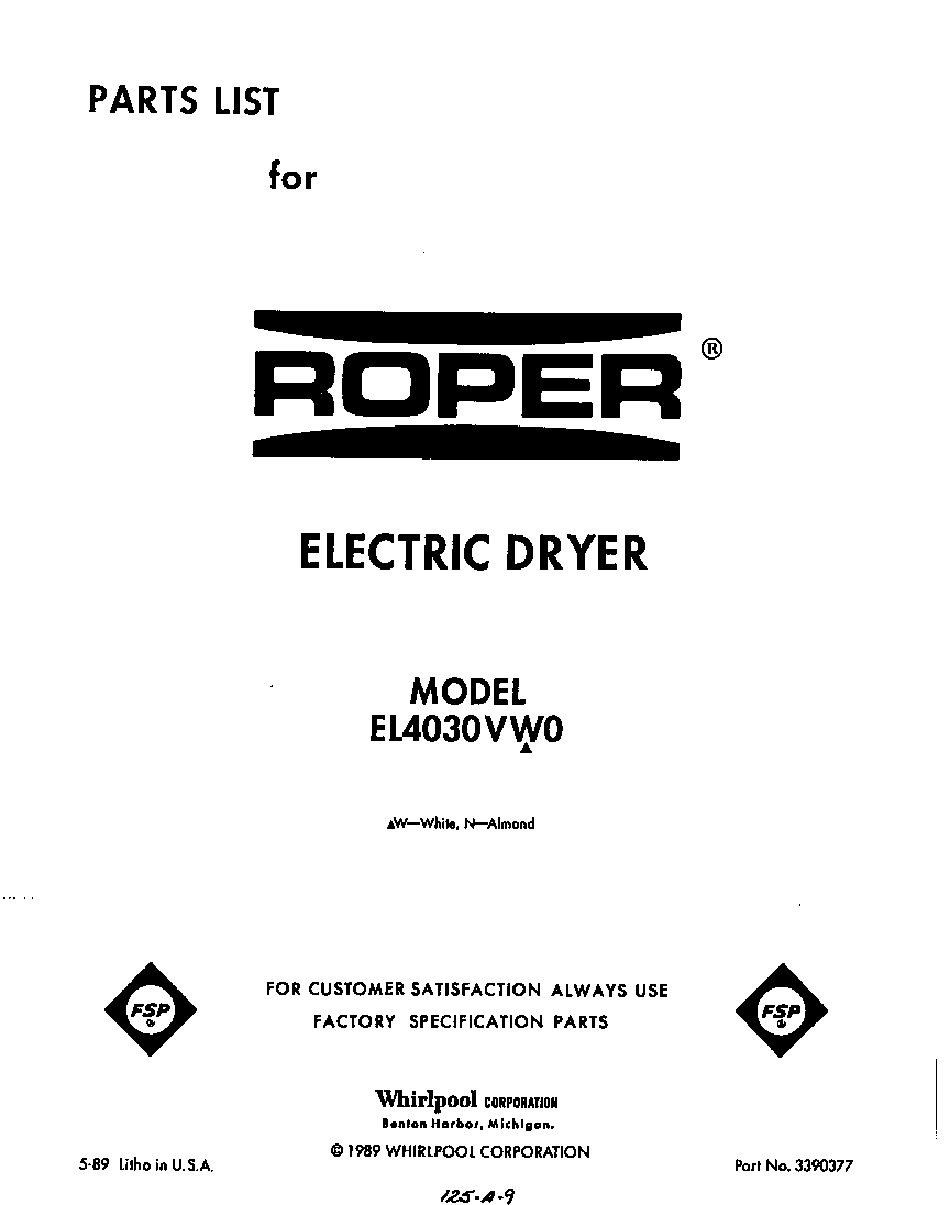 Parts diagram