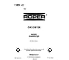 Roper GL6050VW0  diagram