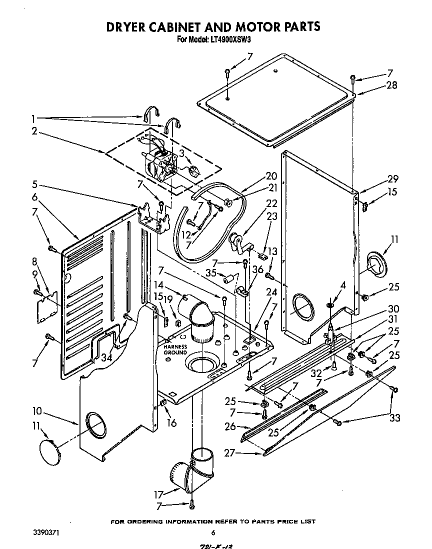 Dryer cabinet and motor