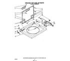 Whirlpool LT4900XSW3 washer top and lid diagram