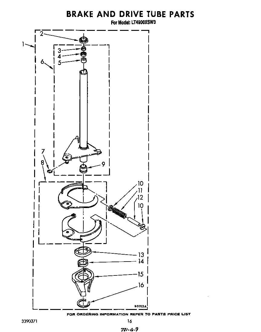 Brake and drive tube