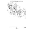 Whirlpool LT5100XSW1 dryer front panel and door diagram
