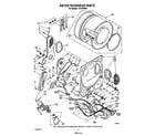 Whirlpool LT5100XSW1 dryer bulkhead diagram