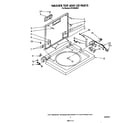 Whirlpool LT5100XSW1 washer top and lid diagram