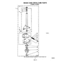 Whirlpool LT5100XSW1 brake and drive tube diagram