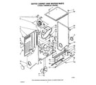 Whirlpool LT5000XSW3 dryer cabinet and motor diagram