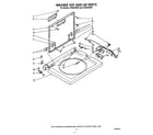 Whirlpool LT5000XSW3 washer top and lid diagram