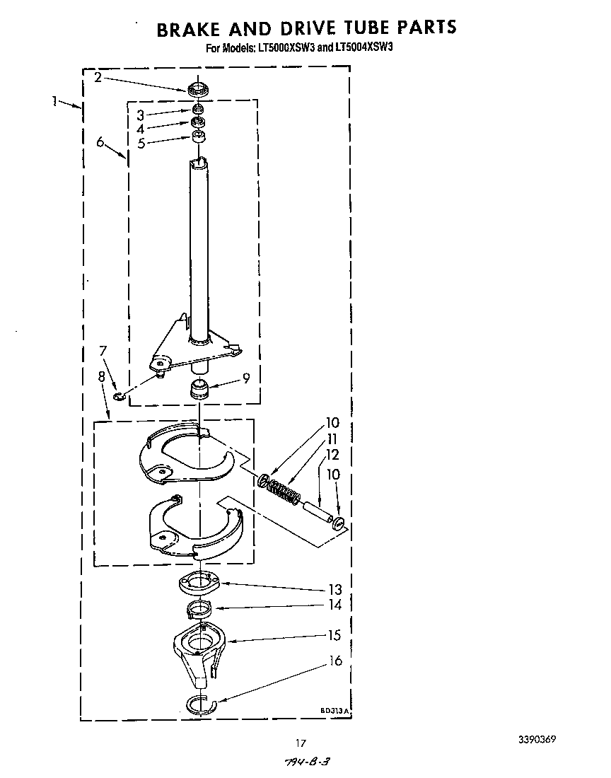 Brake and drive tube