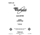 Whirlpool LG9501XTW0 front cover diagram