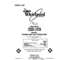Whirlpool LT7004XTW0 front cover diagram
