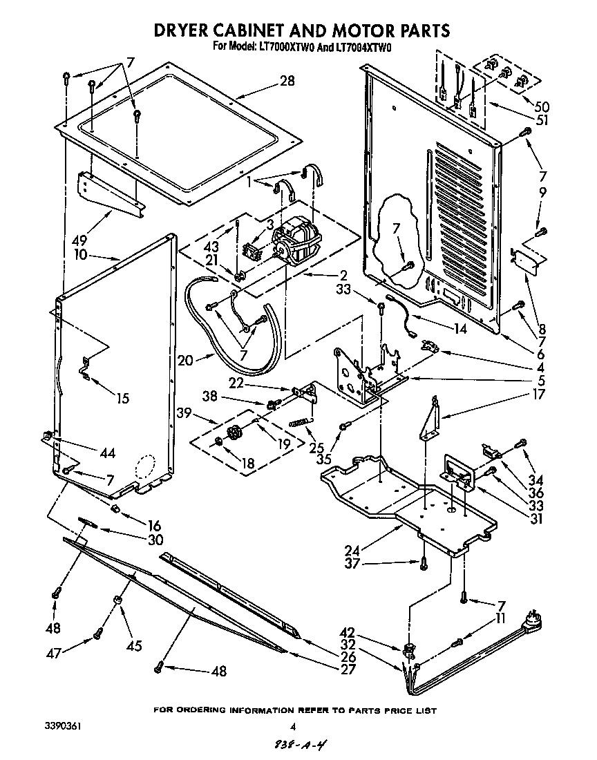 Dryer cabinet and motor