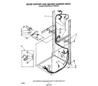 Whirlpool LT7004XTW0 dryer support and washer harness diagram