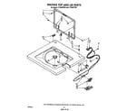 Whirlpool LT7004XTW0 washer top and lid diagram