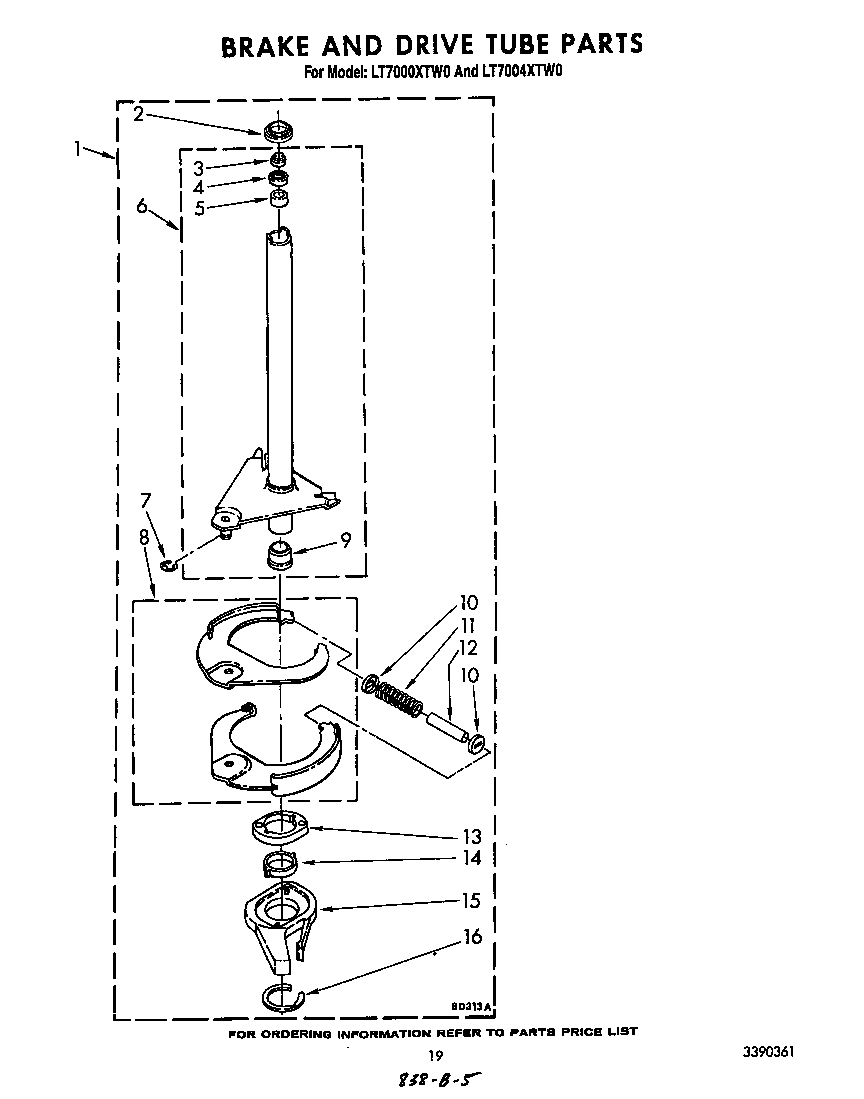 BRAKE AND DRIVE TUBE