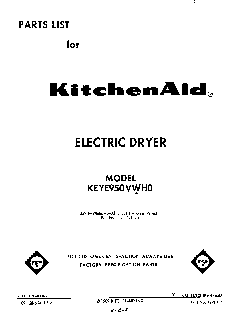 Parts diagram