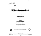 KitchenAid KGYE850VWH0 front cover diagram