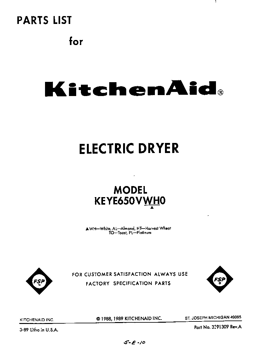 Parts diagram