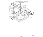 KitchenAid KGLC500TWH1 washer top and lid diagram