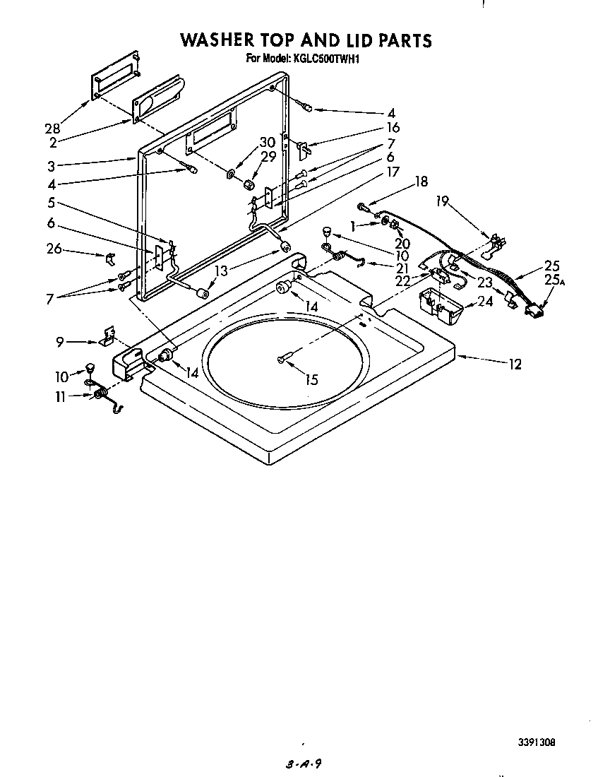 Washer top and lid