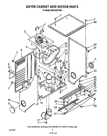 Dryer cabinet and motor