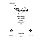 Whirlpool GCG2901XSW1 front cover diagram
