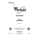 Whirlpool LG9681XWW0 front cover diagram