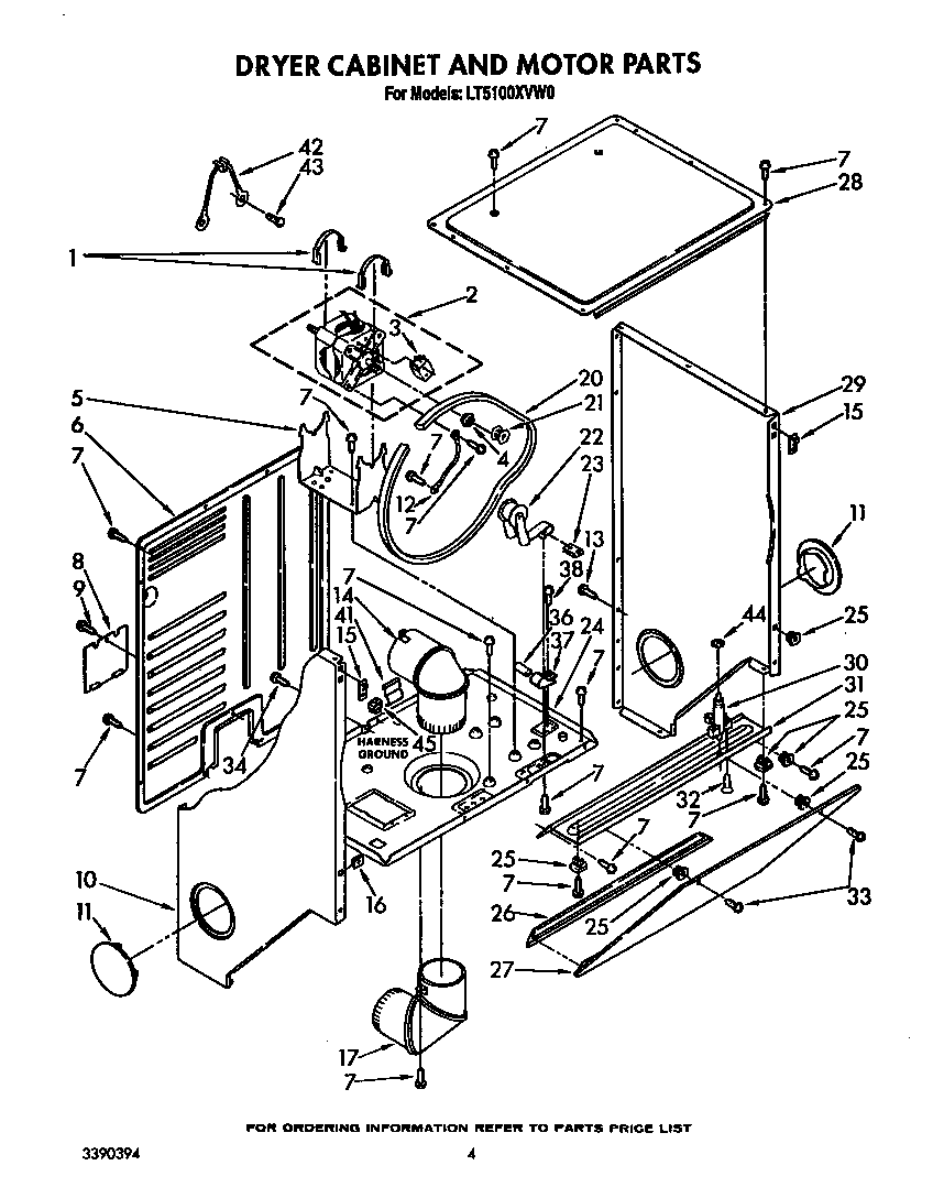 DRYER CABINET AND MOTOR