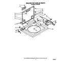 Whirlpool LT5100XVW0 washer top and lid diagram