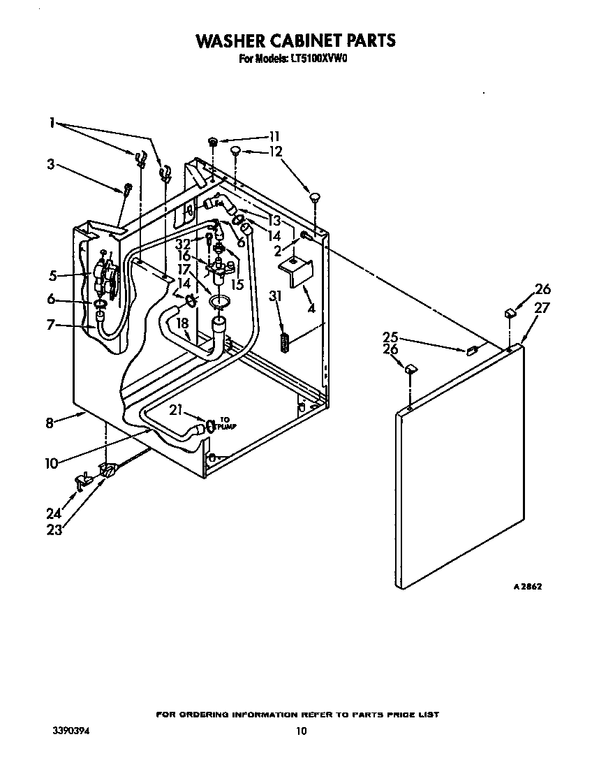 Washer cabinet