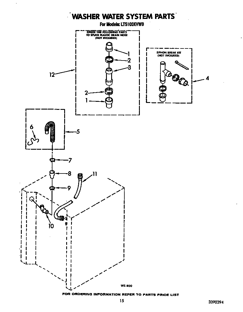 Washer water system