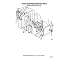 Whirlpool LT5004XVW0 dryer front panel and door diagram