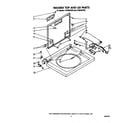 Whirlpool LT5004XVW0 washer top and lid diagram