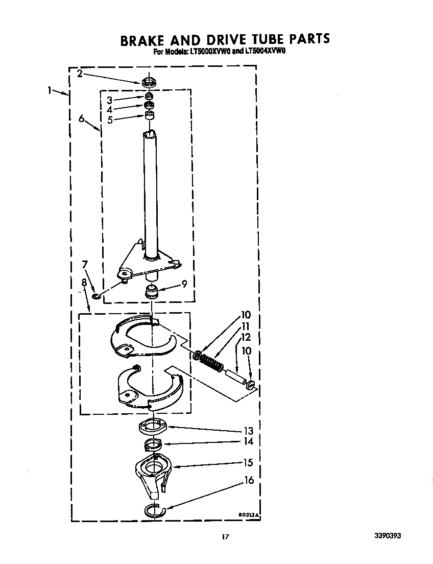 Brake and drive tube
