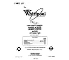 Whirlpool LT7100XVW0 front cover diagram
