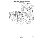 Whirlpool LT7100XVW0 dryer front panel and door diagram