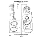 Whirlpool LT7100XVW0 agitator basket and tub diagram
