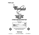 Whirlpool LT7000XVW0 front cover diagram