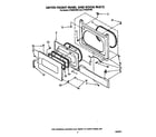 Whirlpool LT7000XVW0 dryer front panel and door diagram