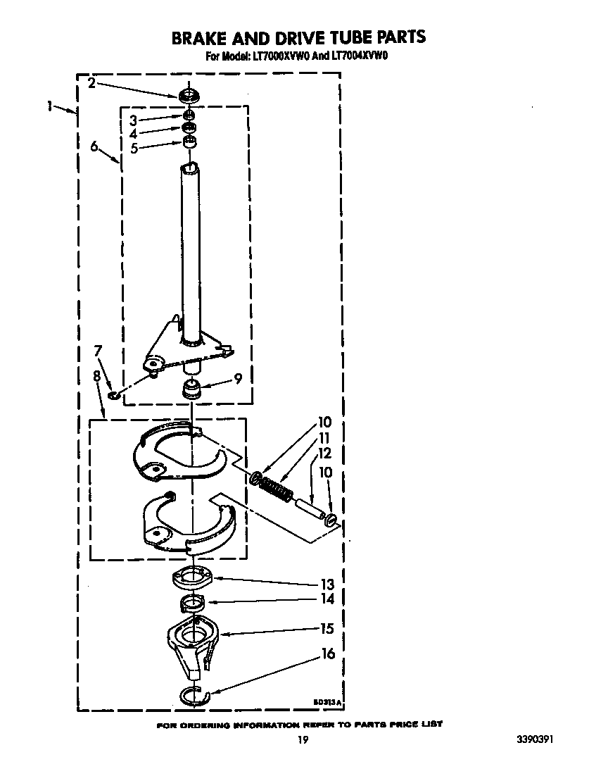 Brake and drive tube