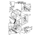 Whirlpool LG5551XTW0 cabinet diagram
