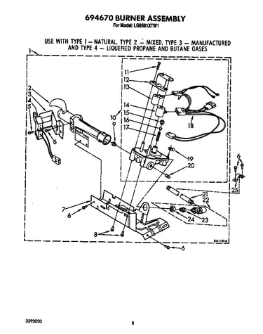 694670 burner assembly