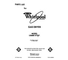 Whirlpool LG6881XTW1 front cover diagram