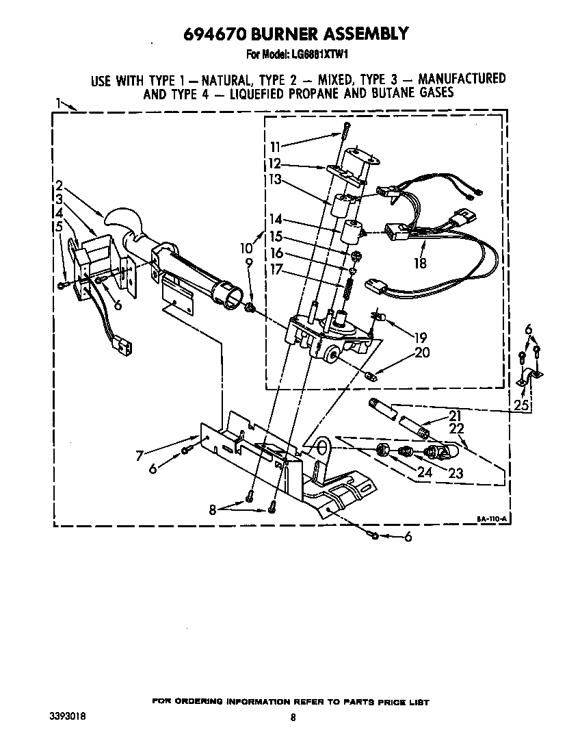 694670 BURNER ASSEMBLY