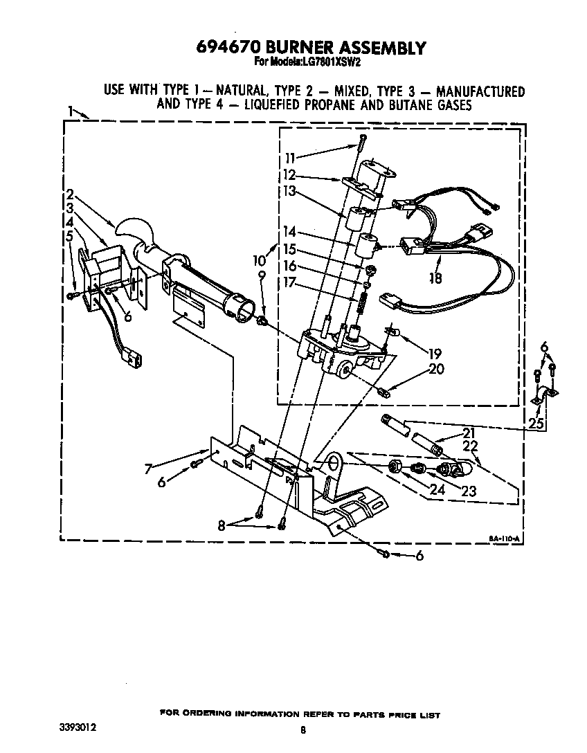 694670 BURNER ASSEMBLY