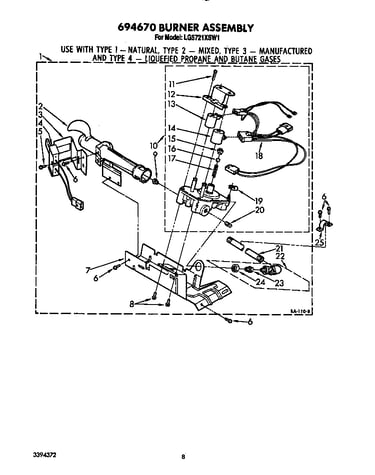 694670 burner assembly