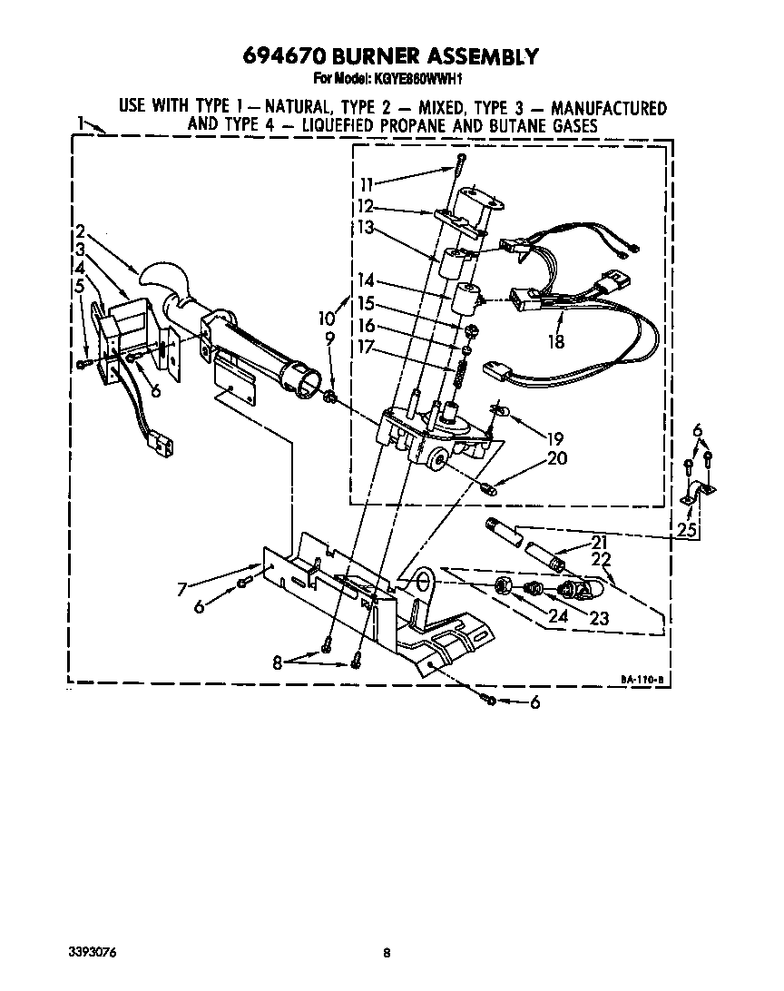 694670 burner assembly