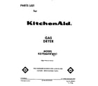 KitchenAid KGYE664WWH1 front cover diagram