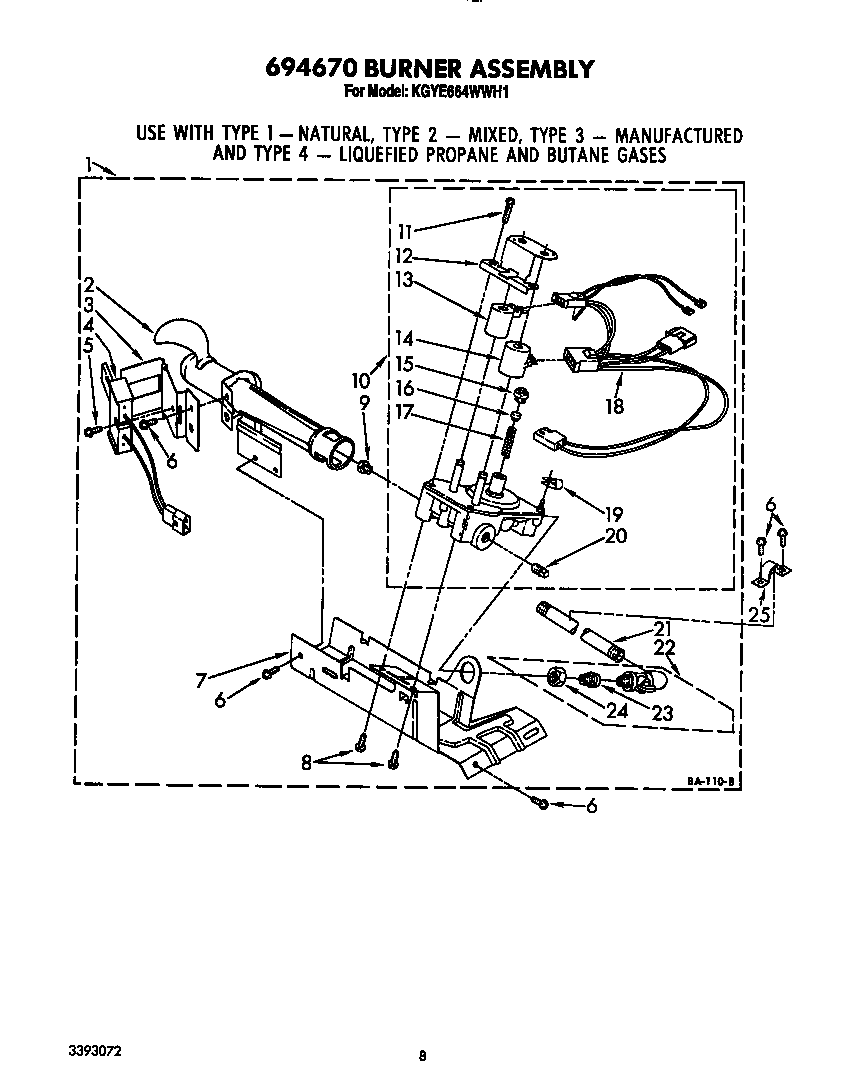 694670 BURNER ASSEMBLY